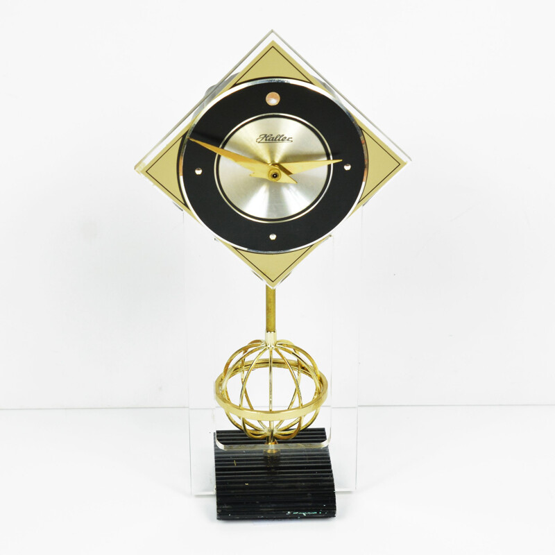 Horloge de cheminée de l'ère spatiale par Haller, Allemagne 1960-1970