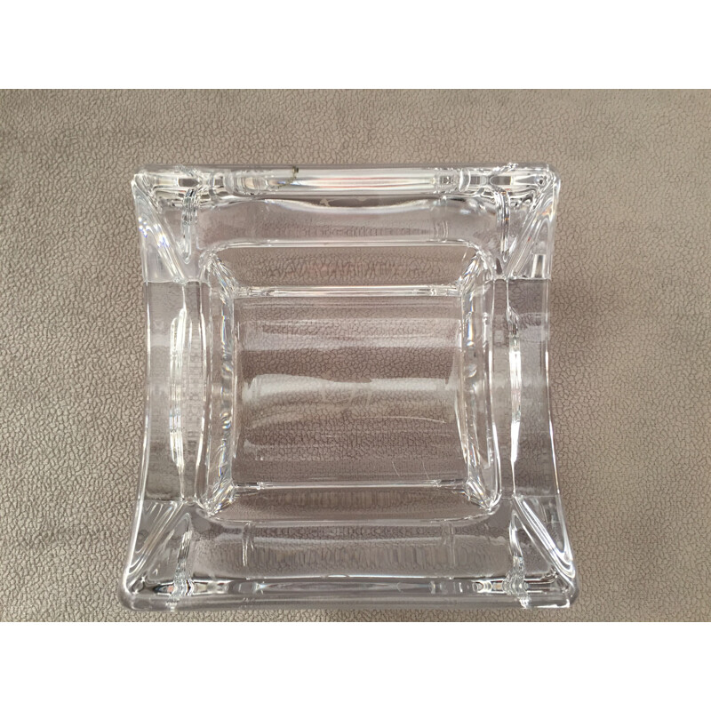 Vintage modernist glass ashtray, 1960-1970