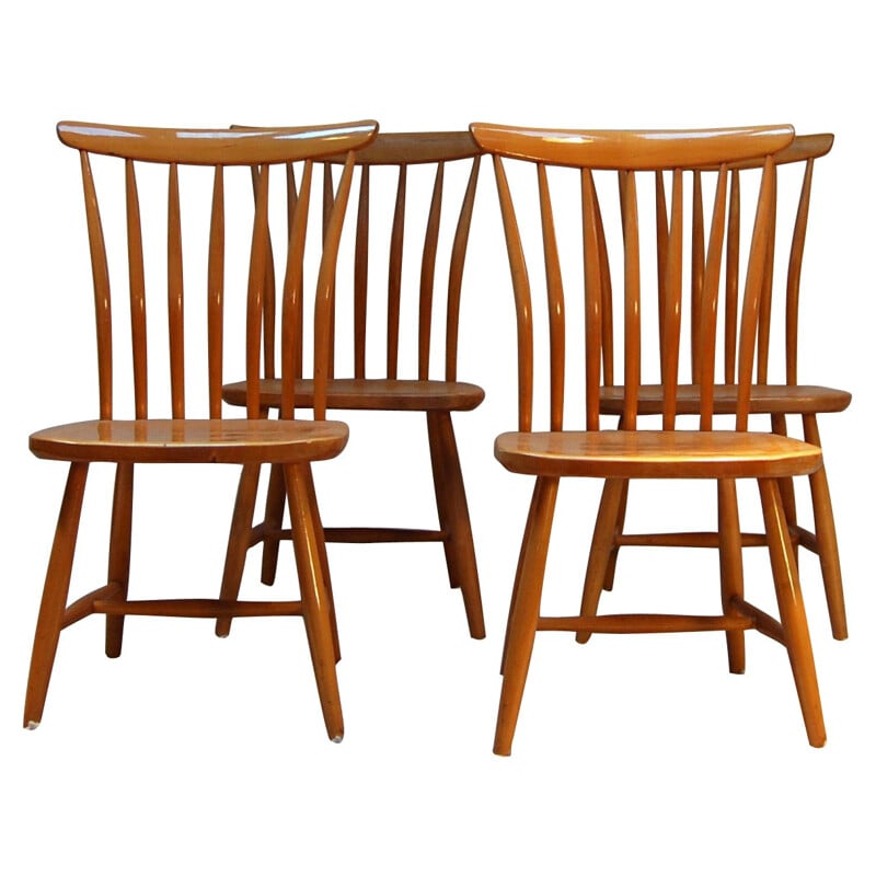 Set of 4 vintage chairs, Bengt AKERBLOM - 1950s