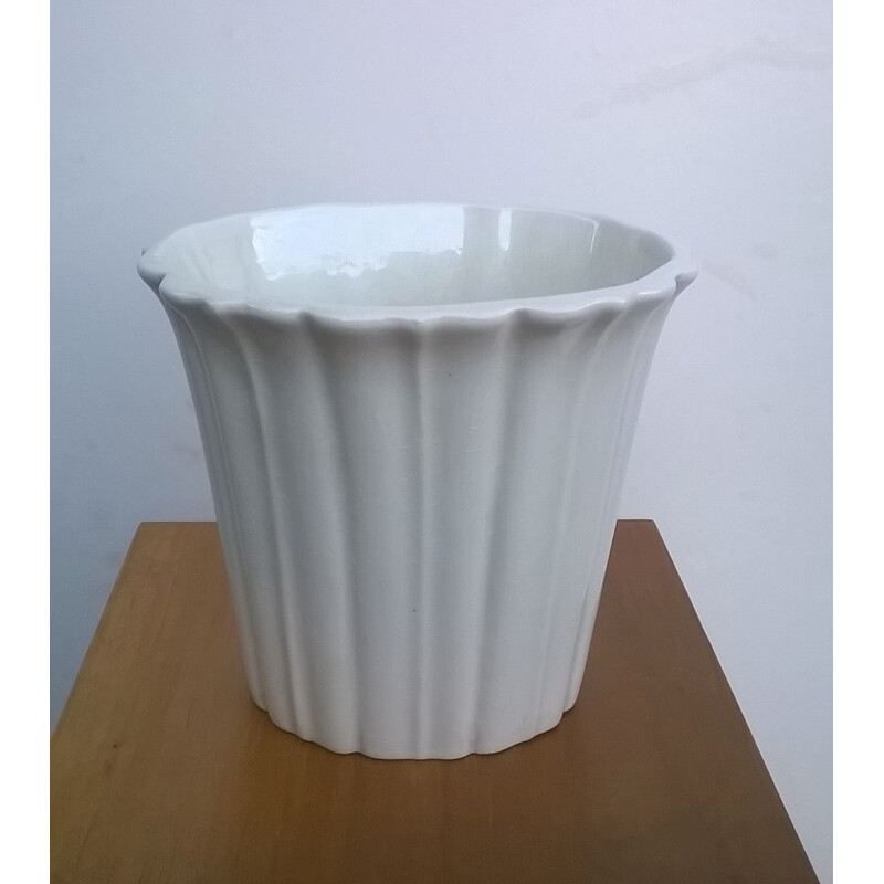 Jarrón de cerámica blanca Richard Ginori, Gio PONTI - 1930