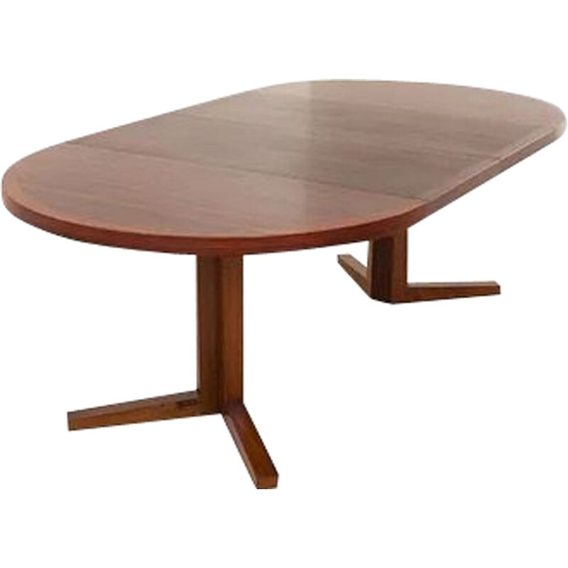 Table ovale vintage en bois de palissandre par John Mortensen pour Heltborg Fredericia, Danemark 1960