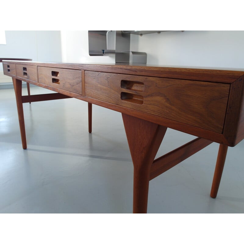 Large teak writing desk, Nanna DITZEL - 1950s