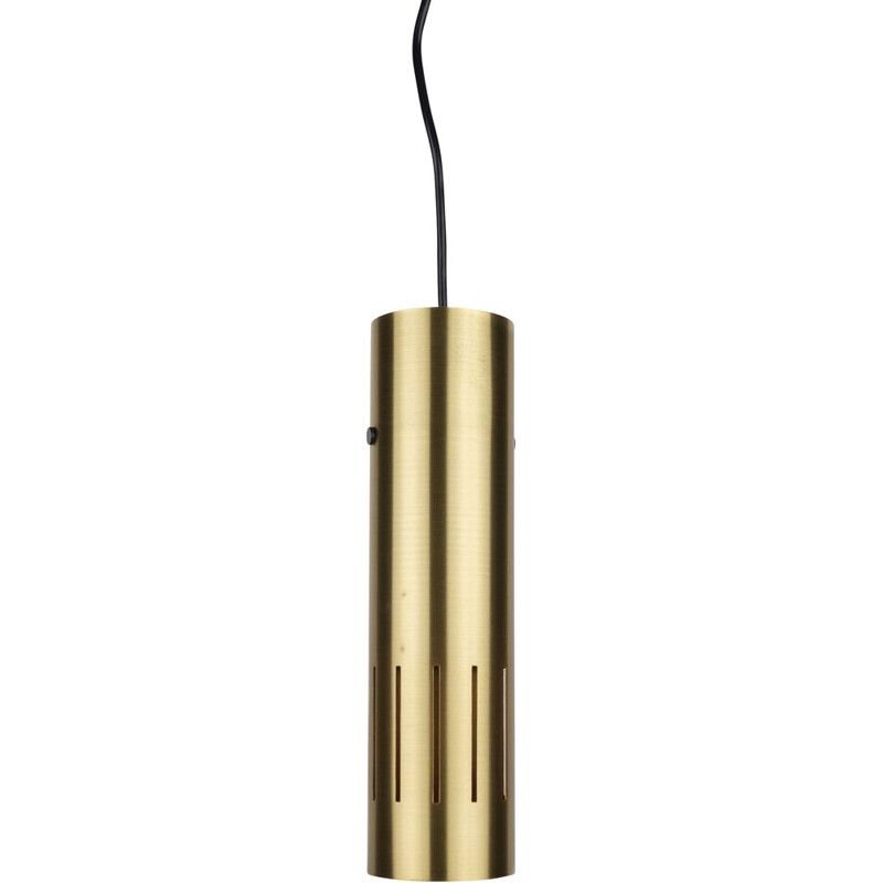 Danish vintage pendant lamp Trombone by Jo Hammerborg for Lyskaer, 1960s