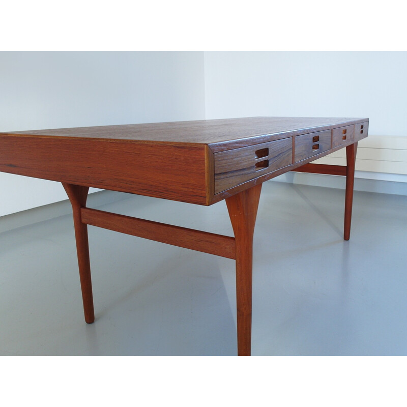 Large teak writing desk, Nanna DITZEL - 1950s