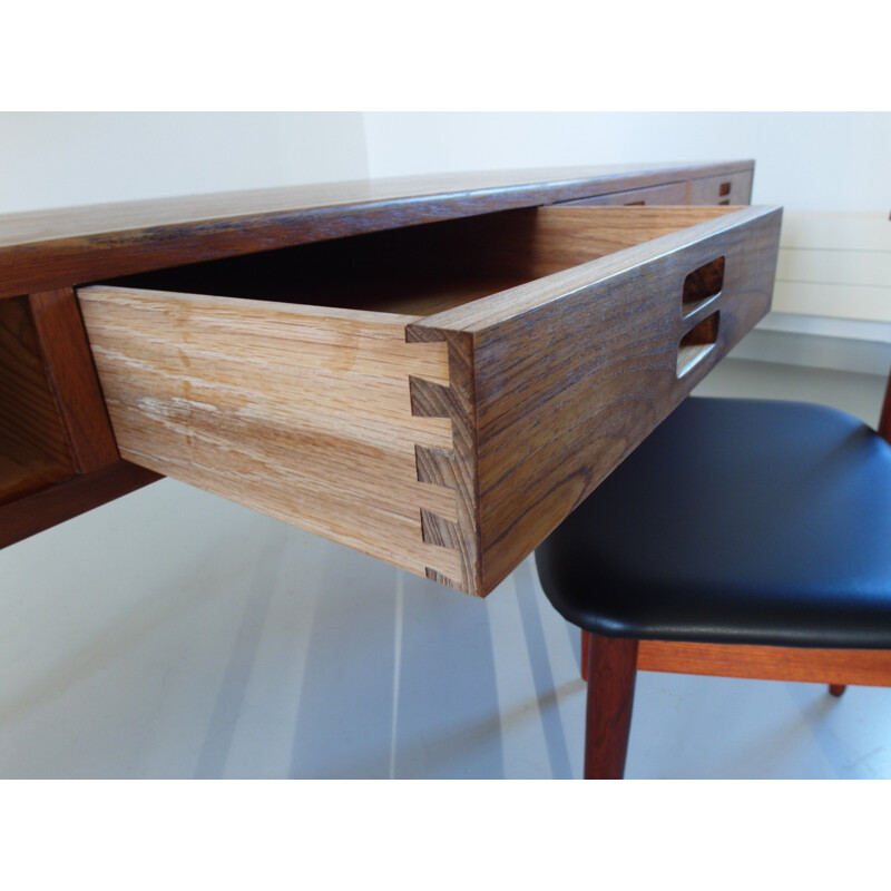 Large teak writing desk, Nanna DITZEL - 1950s