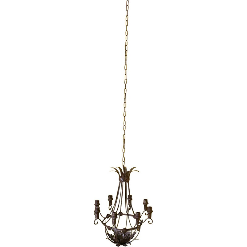 Vintage metal candle chandelier