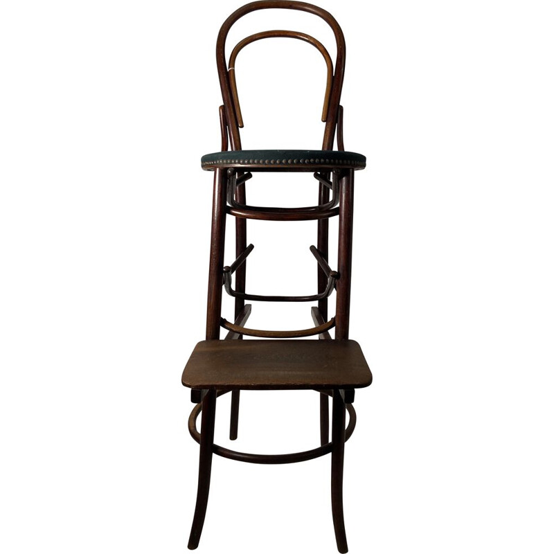 Vintage-Aufseherstuhl aus Holz und Stoff