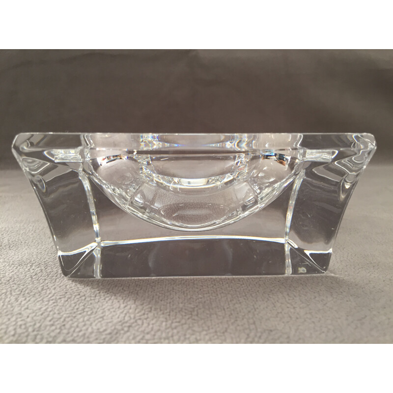 Vintage ashtray in solid crystal, 1960-1970