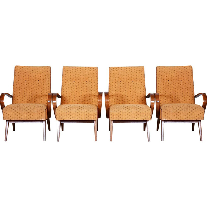 ensemble de 4 fauteuils - 1950