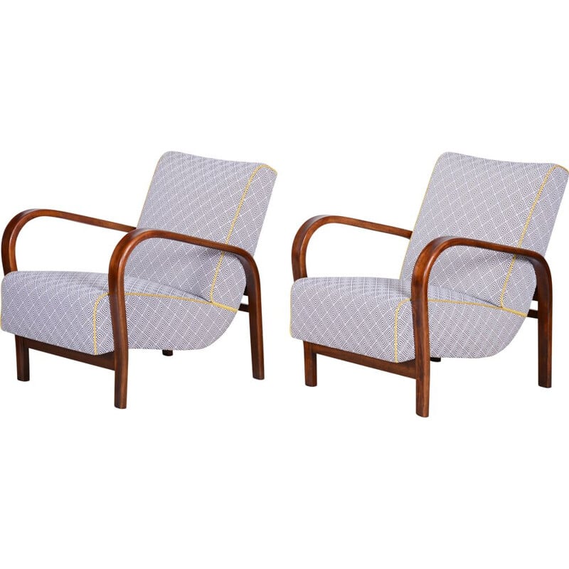 Pair of vintage armchairs by Kozelka and Kropacek, 1930s