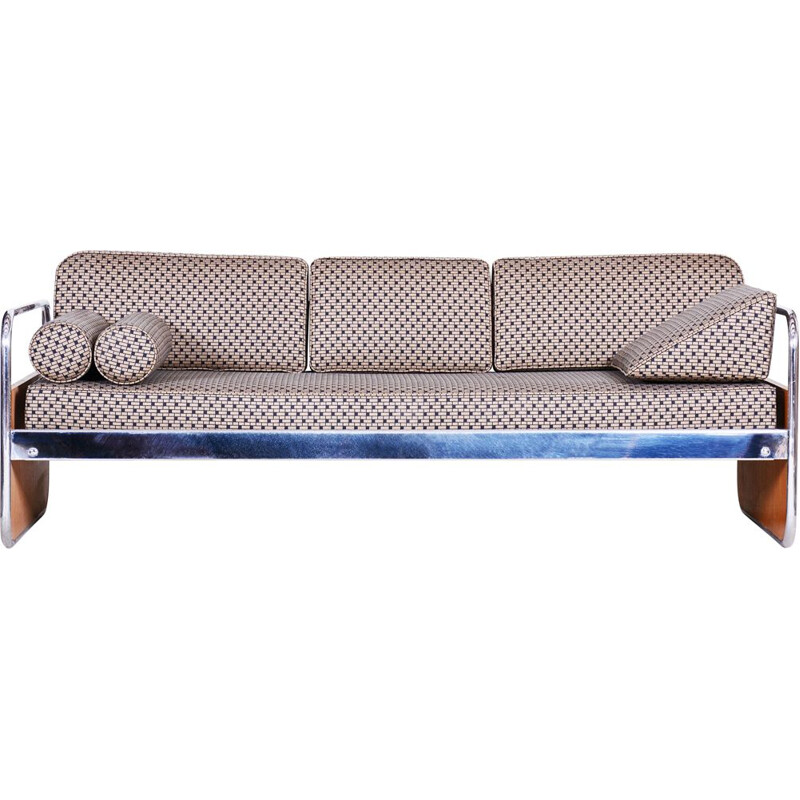 Bauhaus-Sofa in Vintage-Grau von Hynek Gottwald, 1930