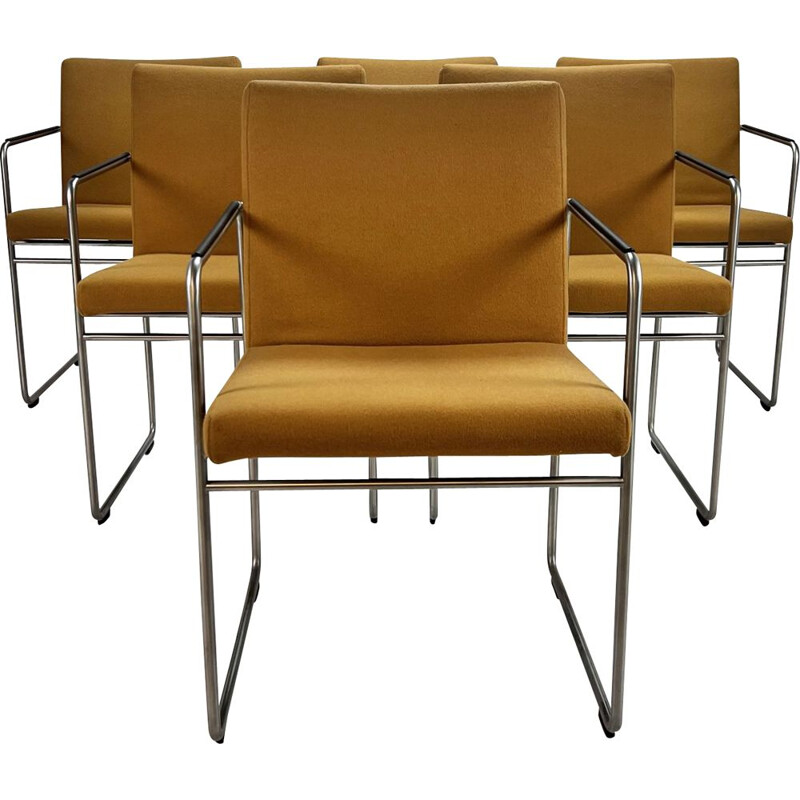 Set of 6 vintage Arco Frame R dining chairs by Burkhard Vogtherr