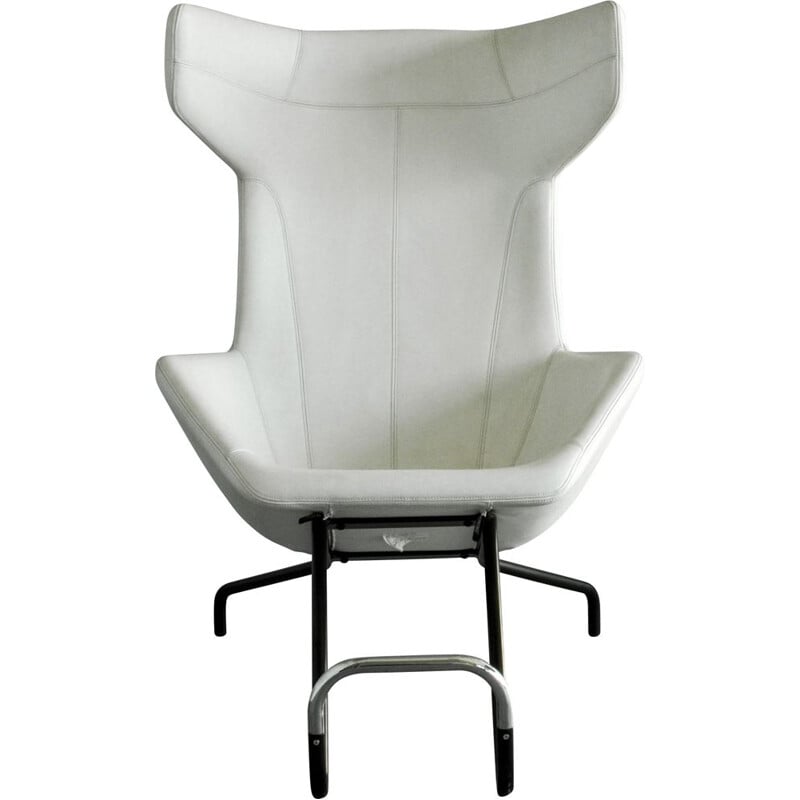 Vintage white armchair for Moroso