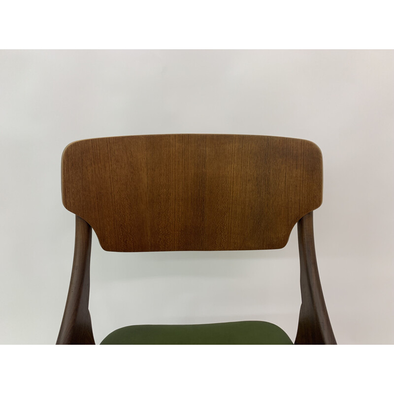 Conjunto de 3 cadeiras de madeira vintage por Arne Hovmand Olsen, Dinamarca 1950