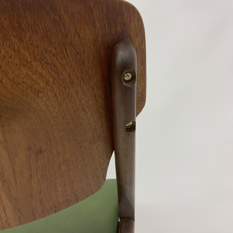Juego de 3 sillas vintage de madera de Arne Hovmand Olsen, Dinamarca 1950