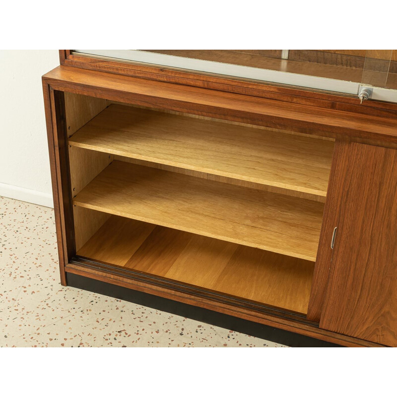 Vintage walnut store display cabinet, Germany 1950s