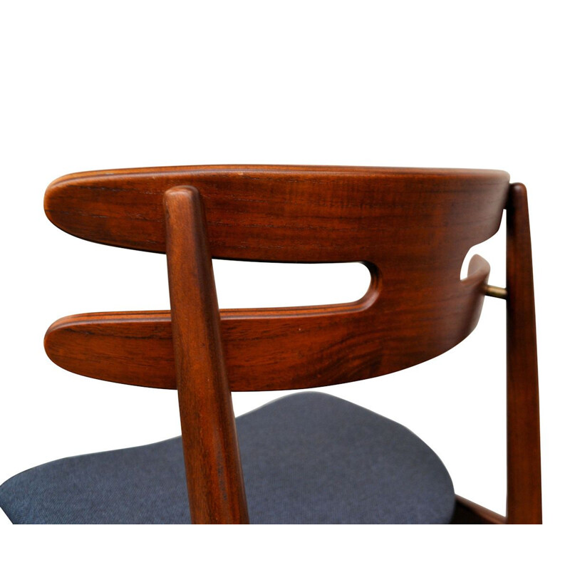 Set di 4 sedie danese vintage in teak di Johannes Andersen per Bramin, 1960