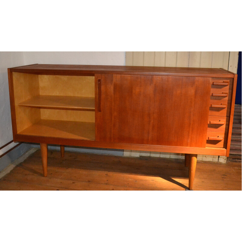 Swedish Troeds cabinet in oak and birch, Yngve EKSTRÖM - 1950s