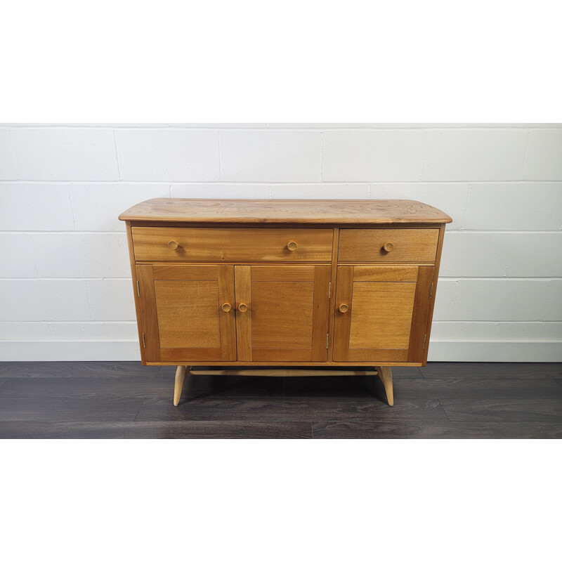 Vintage Ercol elmwood sideboard, 1960s