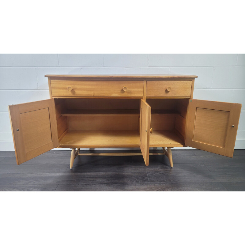 Vintage Ercol elmwood sideboard, 1960s