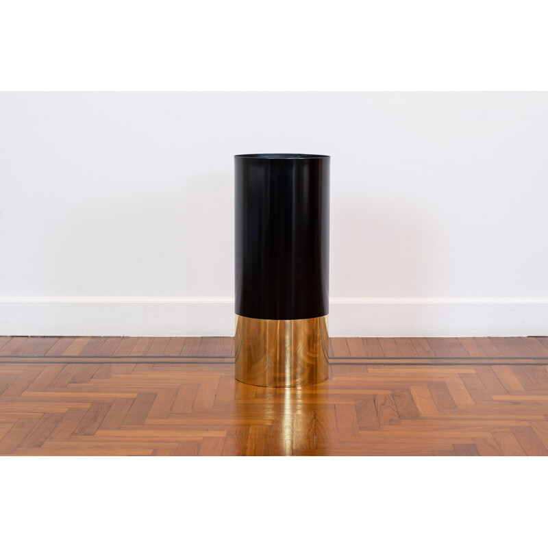 Vintage brass and metal umbrella stand 0G13 by Luigi Caccia Dominioni for Azucena, 1955