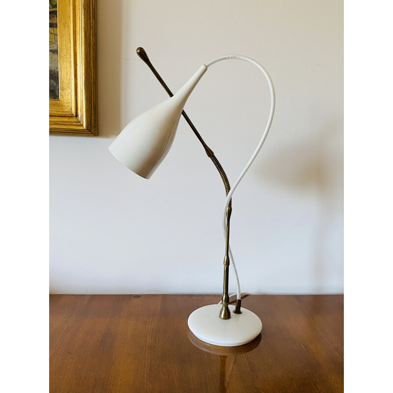 Vintage tafellamp mod 12353 "Lucinella" van Angelo Lelii voor Arredoluce, Italië 1950