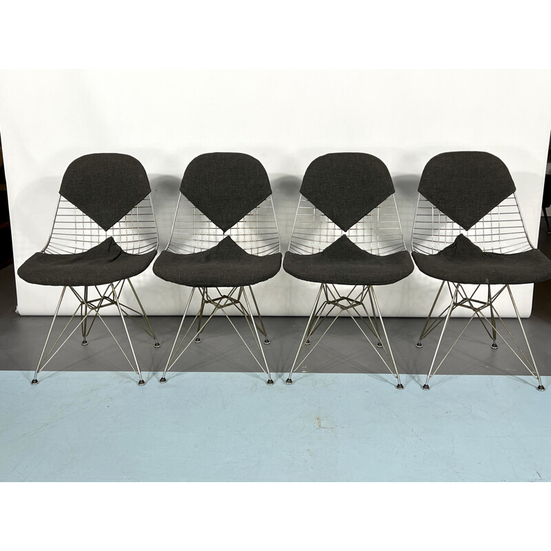 Set of 4 mid-century Dkr Bikini chairs by Charles Eames for Herman Miller, 1960s