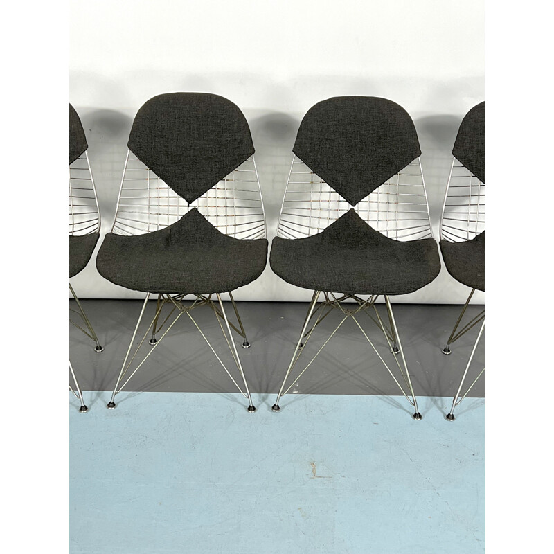 Ensemble de 4 chaises vintage Dkr Bikini par Charles Eames pour Herman Miller, 1960
