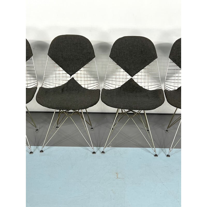 Conjunto de 4 cadeiras de biquíni Dkr vintage de Charles Eames para Herman Miller, 1960
