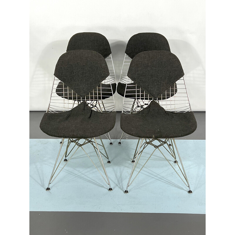 Set of 4 mid-century Dkr Bikini chairs by Charles Eames for Herman Miller, 1960s