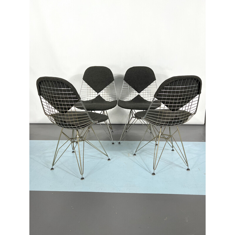 Juego de 4 sillas vintage Dkr Bikini de Charles Eames para Herman Miller, 1960