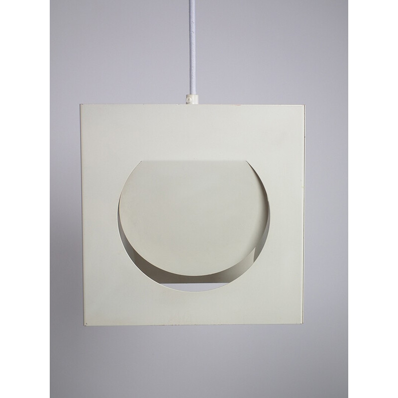 Mid century hanging lamp in white metal, Shogo SUZUKI - 1960s