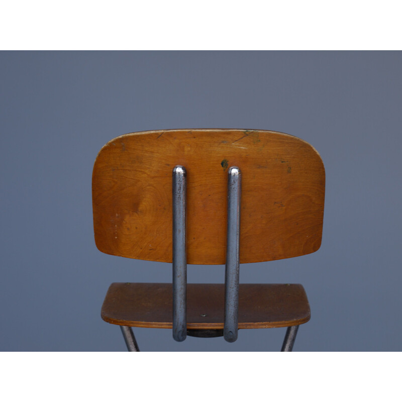 Modernist vintage tubular desk chair by Theo de Wit for Ems Overschie, 1930s