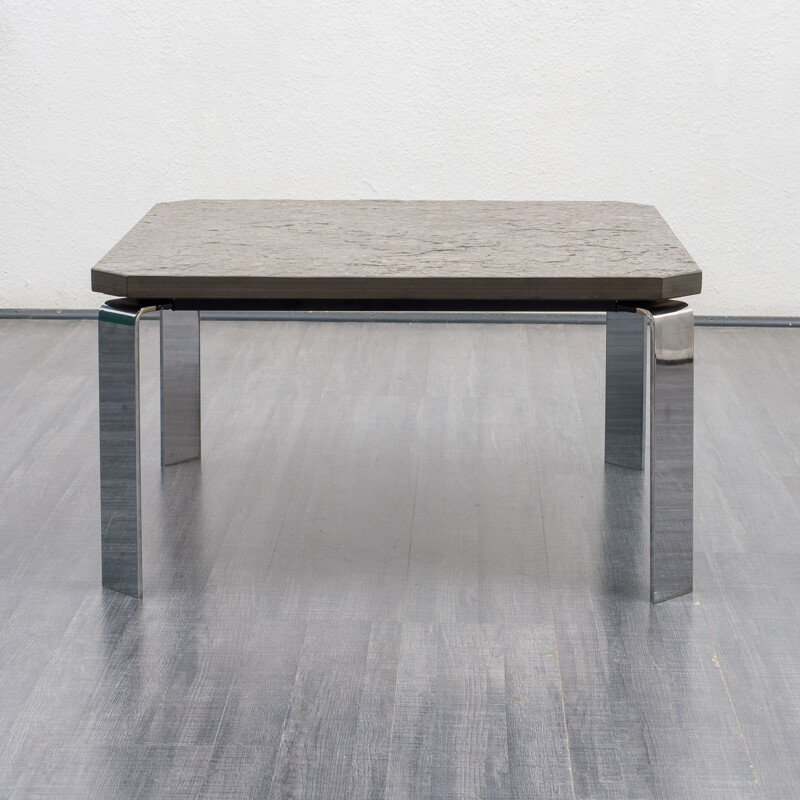 Vintage chrome steel coffee table by Studio Draenert, 1970