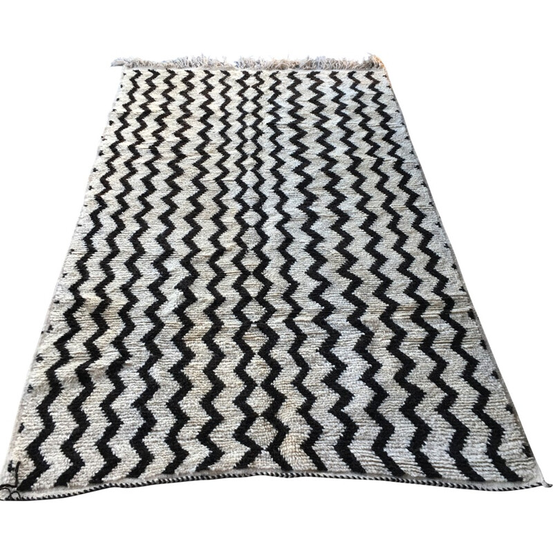 Berber carpet taznakht vintage wool, 1980