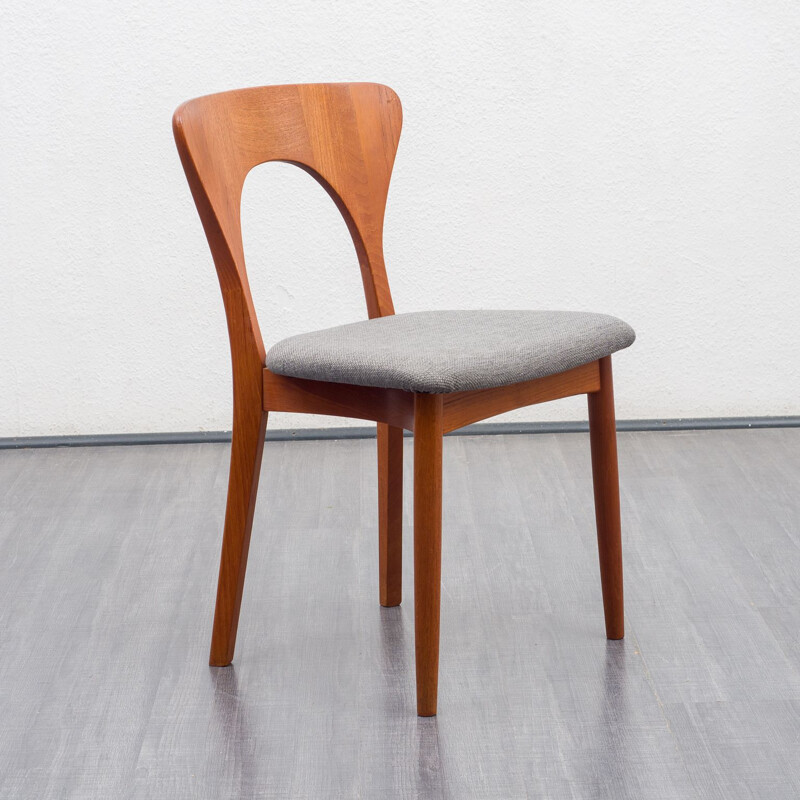 Set of 6 vintage teak dining chairs by Niels Koefoed for Koefoeds Hornslet, Denmark 1970s