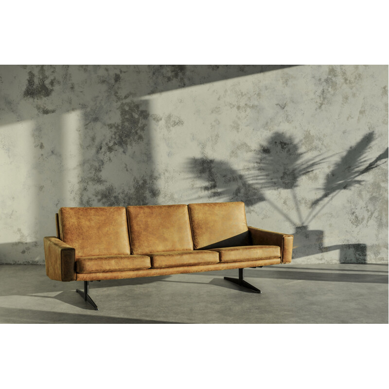Mid century Danish leather sofa by Georg Thams for Vejen Mobelfabrik As, 1970s
