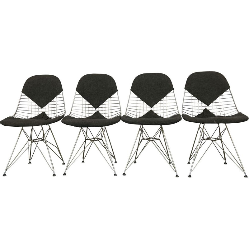 Satz von 4 Vintage Dkr Bikini Stühlen von Charles Eames für Herman Miller, 1960