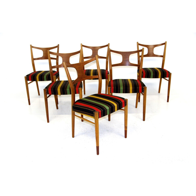Satz von 6 Vintage-Stühlen aus Teakholz, Dänemark 1960