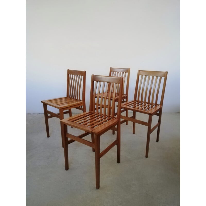 Set of 4 vintage Milano chairs by Aldo Rossi for Molteni, 1987s
