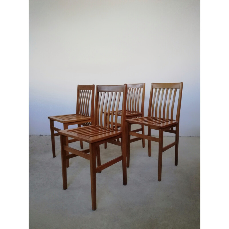 Set of 4 vintage Milano chairs by Aldo Rossi for Molteni, 1987s