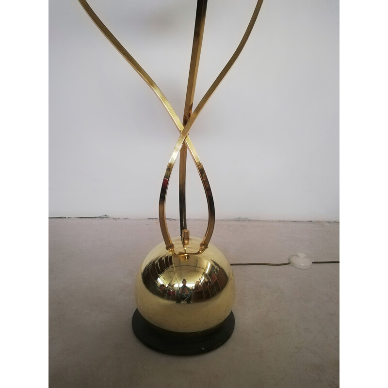 Vintage brass-plated lamp by Carlo Giorgi for Bottega Gadda, 1970