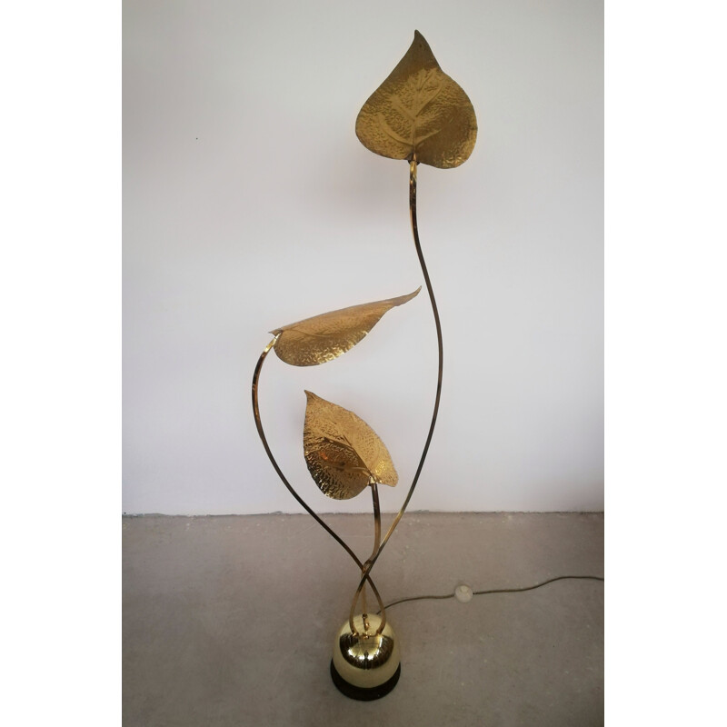 Vintage brass-plated lamp by Carlo Giorgi for Bottega Gadda, 1970