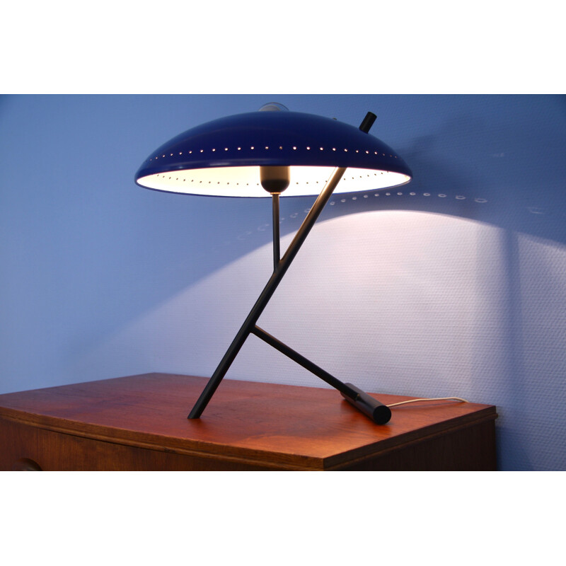 Vintage lamp in blue by Louis Kalff for Philips, 1960s