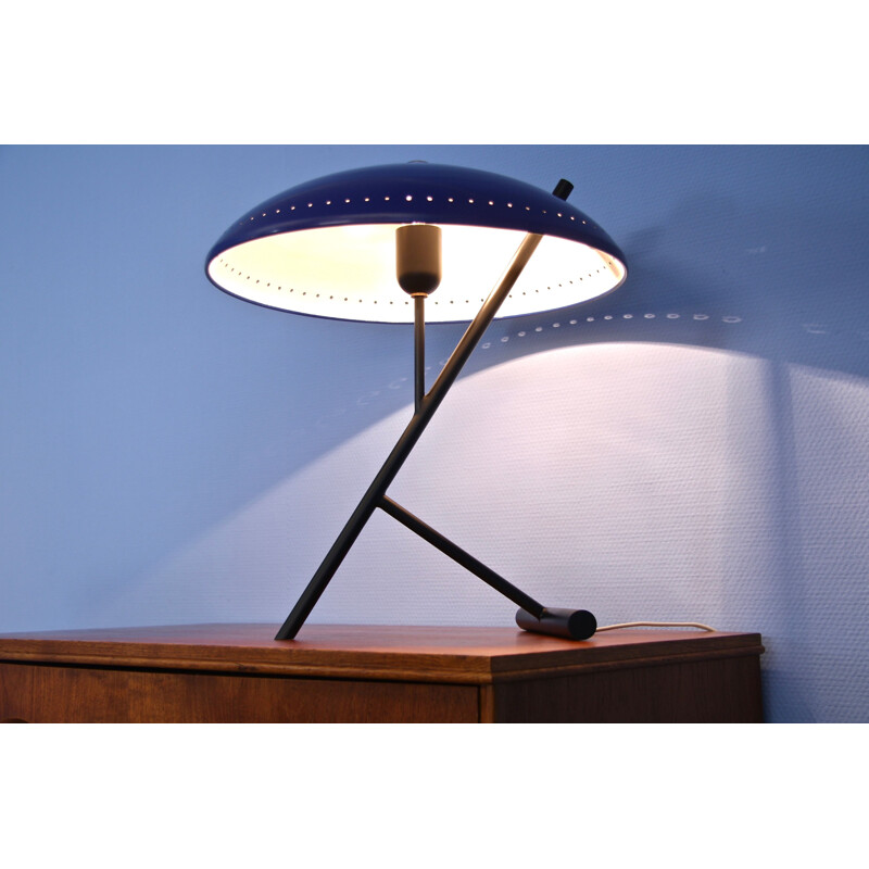 Vintage lamp in blue by Louis Kalff for Philips, 1960s
