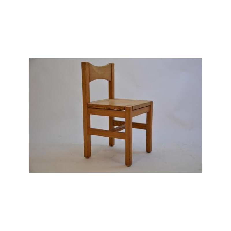 Set of table and 6 chairs in pine, Ilmari TAPIOVAARA - 1960