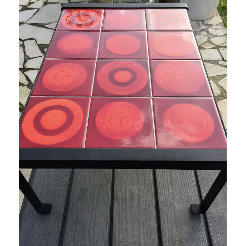 Vintage keramische salontafel "Lune" van Mado Jolain