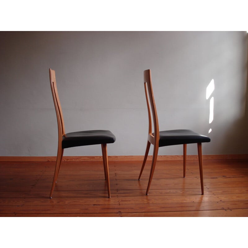 Set of 4 vintage chairs by Ernst Martin Dettinger, Germany 1970s