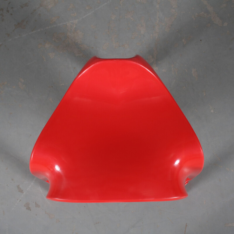 Vintage stool "Casalino" red by Alexander Begge for Casala, Germany 1970s