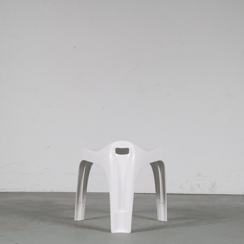 Vintage white "Casalino" stool by Alexander Begge for Casala, Germany 1970s